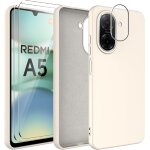 Coque pour xiaomi redmi a5 tpu liquide souple + 2 verres tremps ¿ intrieur microfibre, bords surlevs ...