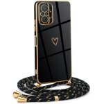 Coque pour xiaomi redmi note 10 pro 4g avec cordon de collier, coque avec cordon motif coeur d'amour ...