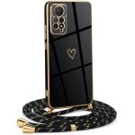 Coque pour xiaomi redmi note 11 pro 5g avec cordon de collier, coque avec cordon motif coeur d'amour ...
