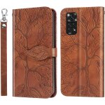 Coque xiaomi redmi note 11 pro / redmi note 11 pro + arbre en relief housse en cuir pu portefeuille etui ...