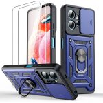 Coque pour xiaomi redmi note 12 4g (pas 5g) + 2 verres tremps, protection antichoc niveau militaire, ...