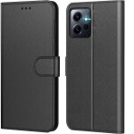 Coque pour xiaomi redmi note 12, anti - rayures porte - carte synth�cuir souple - noir - e. f. connection ...