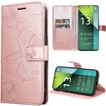 Coque pour xiaomi redmi note 13 pro 5g (pas pour 4g) a motif papillon en cuir synth�tique avec porte ...