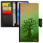 Coque xiaomi redmi note 8 pro cuir a rabat silicone peinture arbre ecolo foret case naturel aimante ...