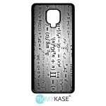 Coque xiaomi redmi note 9 pro - calcul pi math fond argent - noir