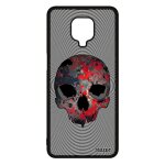 Coque xiaomi redmi note 9 pro silicone tete de mort bumper tatouage garcon gothique case peinture squelette ...