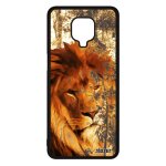 Coque pour xiaomi redmi note 9s silicone lion telephone animal nature tpu fauve animaux orange portable ...