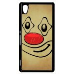 Coque xperia m4 aqua - smiley clown nez rouge - noir