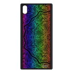 Coque xperia xa1 ultra silicone mandala noir geometrique arc en ciel zen et sony xperia xa1 ultra