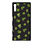 Coque xperia xz - cactus fond noir - noir