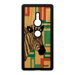 Coque pour xperia xz2 bois silicone zebre ray� cadeau d'anniversaire tribal sony xperia xz2