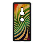 Coque pour xperia xz2 bois veritable silicone illusion d'optique multicolore arc en ciel gay pride personnalis ...