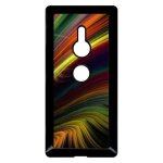 Coque pour xperia xz2 - colorfull arc en ciel - noir