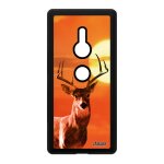 Coque xperia xz2 en silicone cerf couch� de soleil animaux etui brame foret design case faon orange biche ...