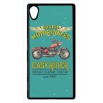 Coque xperia z5 - moto rtro easy rider - noir