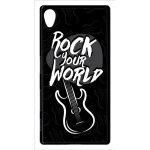 Coque xperia z5 - rock your world fond noir - noir
