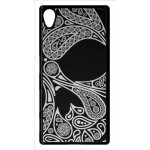 Coque xperia z5 - skull barroque - noir