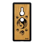 Coque yin et yang telephone pour xperia xz2 bois silicone masculin feminin sony xperia xz2