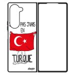 Coque z fold 6 silicone j'peux pas j'vais en turquie telephone mobile gel jeux olympiques humour football ...