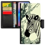 Coque zebre pour a71 portefeuille noir et blanc antichoc dessin animaux safari etui peinture rigide design ...