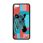 Coque zebre silicone pour iphone 5c tanzanie motif ray� animaux cube rose apple iphone 5c