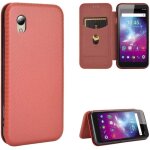 Compatible avec coque zte blade a3 lite, mince flip fibre de carbone [test de chute] antichoc stand fente ...