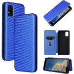 Compatible avec coque zte blade a31, mince flip fibre de carbone [test de chute] antichoc stand fente ...