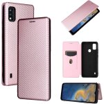 Compatible avec coque zte blade a51, mince flip fibre de carbone [test de chute] antichoc stand fente ...