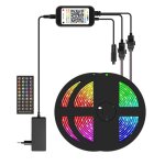 Corde lumineuse rgb led smd 5050, contrleur bluetooth, synchronisation avec la musique, tlcommande ...