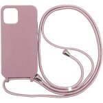 Cordon de coque compatible avec iphone 12 mini(5. 4 ), couleurs de bonbons cover silicone liquide lanyard ...
