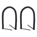 Cordon telephone, cable telephone fixe noir, cble pour combin de tlphone, cble spiral rj9 de 1 ...