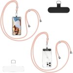 Cordon telephone portable, avec 2 patchs, sangle universelle collier de longe, tour de cou tlphone ...