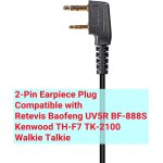 Covert casque de scurit ptt avec tube acoustique compatible avec talkie - walkie kenwood bf - 888s ...