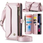 Crossbody etui pour iphone 6 plus / 6s plus etui portefeuille titulaire de la carte blocage rfid fente ...