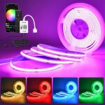 Cuiv - 10m wifi cob rgb ruban led chambre 576led / m 5760leds 24v bande led fonctionne avec google home ...