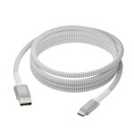 Dbramante1928 re - charge c�ble de charge tress� usb - a vers usb - c 2, 5 m�tres blanc