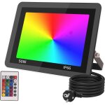 Dgbcz - projecteur led couleur, 50w eleganted projecteur rgb exterieur avec tlcommande, ip66 etanche ...