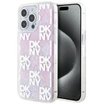 Dkny coque liquid glitter multilogo iphone 15 pro rose
