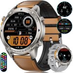 Dm2 montre connect�e homme gps 48mm - 45 jours d'autonomie / 5atm&ip69k etanche, boussole altim�tre appel ...
