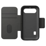 Doro 8879 coque pour t�l�phone 4  etui avec portefeuille gris fonc� pour sony ericsson l10 / x10 / e10 ...