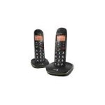 Doro phoneeasy 100w duo - tlphone sans fil avec id d'appelant - dectgap - noir + combin supplmentaire ...