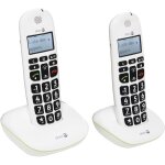 Doro phoneeasy 110 duo - tlphone sans fil avec id d'appelant / appel en instance - dectgap - blanc ...