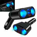 Double usb chargeur de voiture a 2 voies prise allume - cigare splitter adaptateur dc 5v 3. 1a 5v 3. ...