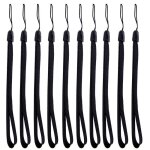 Dragonne universelle noire pour appareil photo et selfie, 10 pi�ces, pour t�l�phone, j5f2