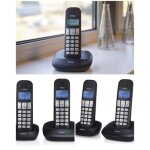 Duo de 2 t�l�phones dect ecran r�tro�clair� noir avec identification de l�appelant