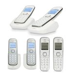 Duo de 2 t�l�phones dect pour seniors blanc grandes touches r�tro�clair�es