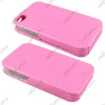 Ebeststar ® 1 verre tremp� + coque housse etui rabattable � clapet simili cuir carbone pour apple iphone ...