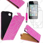Ebeststar ® pour apple iphone 4s, 4 - housse coque etui en pu cuir � rabat ultra fine (slim case) avec ...
