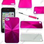 Ebeststar ® pour apple iphone 4s, 4 - housse coque rigide style aluminium chrom� + mini stylet, couleur ...