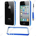 Ebeststar � pour apple iphone 4s, 4 - housse etui coque bumper de protection + mini stylet, couleur bleu ...